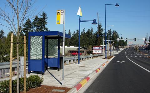 Figure 102.  New transit stop in Des Moines.