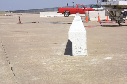 Figure 110.  Two low-profile concrete barriers have passed NCHRP Report 350 test-level 2 (45 mph) crash testing.