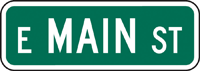 Guide sign: Street Name sign