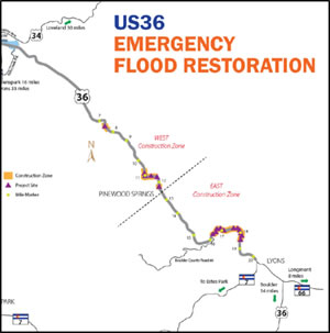 Map: US36 Emergency Flood Restoration