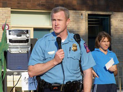 Image: A police officer speaking