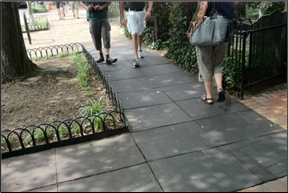 Figure 5: Rubberized pavers allow for modular installation.