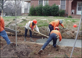 Image 16: Replacement sidewalk being installed. Photo Courtesy of the City of Charlotte