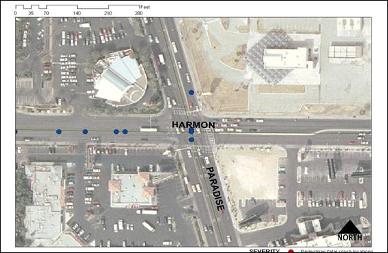 Figure 13: Aerial Photograph of Harmon Avenue: Paradise Road to Tropicana Wash