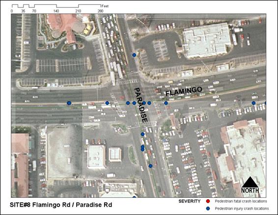 Figure 21: Aerial Photograph of Flamingo Road and Paradise Road (Control Site)
