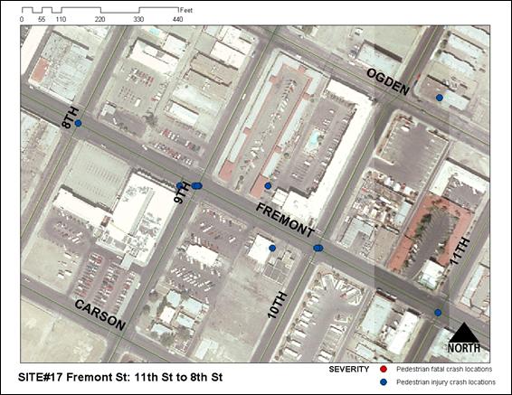 Figure 41: Aerial Photograph of Fremont Street: 11th Street to 8th Street (Control Site)