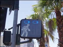 Pedestrian Countdown Timers with Animated Eyes