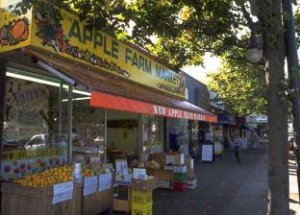 Photo of "Apple Farm Market" opened on a sidewalk