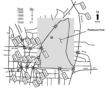 Figure 4.4 Pedestrian Accident Locations