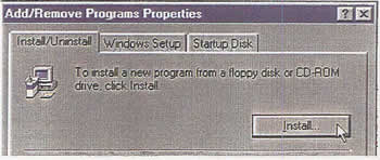 Screenshot of Add/Remove Programs Properties