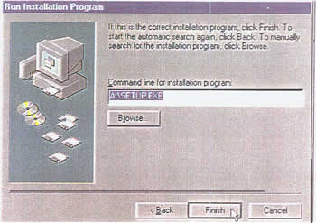 Screenshot of Run Installation Program