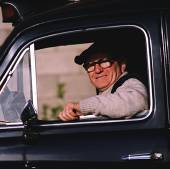 Older man in car