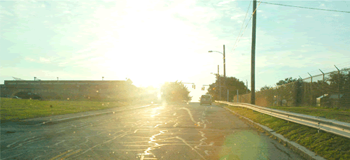Figure 11: Early morning sun-glare as seen from eastbound Gate 17 Access Rd
