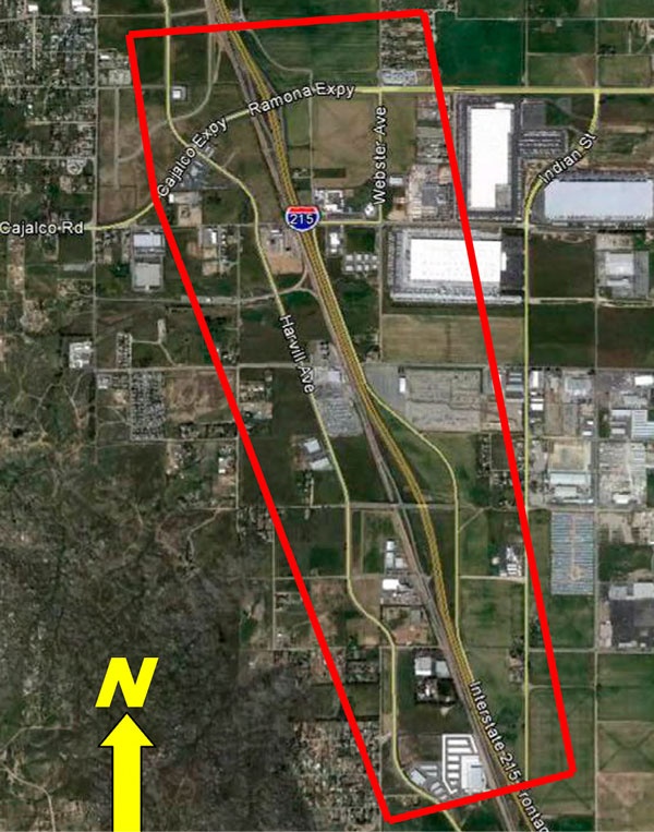 Figure 27: Study area for Mid County Parkway RSA