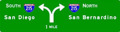 Figure 31: Mock up of freeway guide signs on Mid-County Parkway