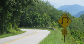 A section of the Blue Ridge Parkway. Source: Dan Nabors, Blue Ridge Parkway Road Safety Assessment Report