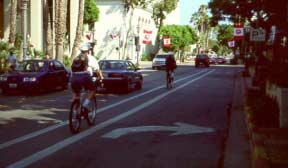 As a temporary solution, striping narrow lanes through intersections may be an option where space is limite