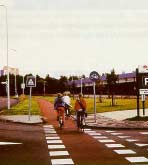 FIGURE 23-8. Some bicycle paths parallel roadways, such as this one in Groningen, The Netherlands.
