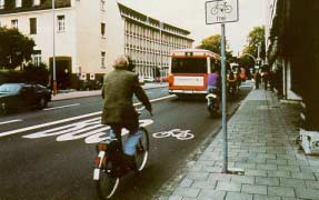 Figure 23-13. Lane used for buses and bicyclists only.
