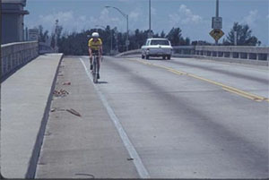Bike lane needing maintenance