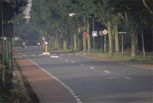 Red bike lane