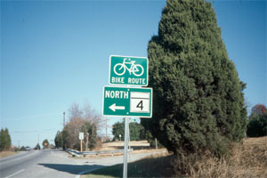 Bike Route road sign