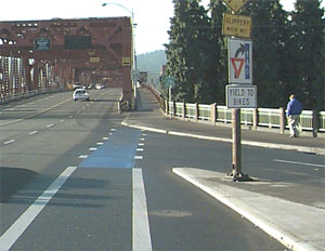 Blue bike lanes 