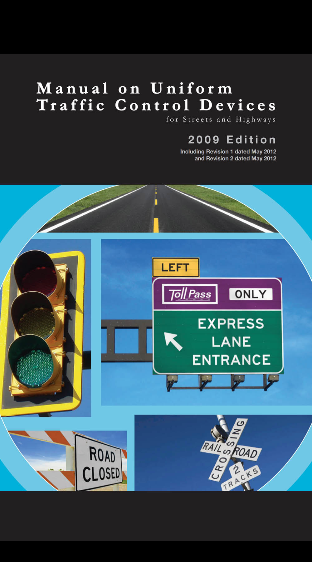 Graphic of the cover of the Manual on Uniform Traffic Control Devices.