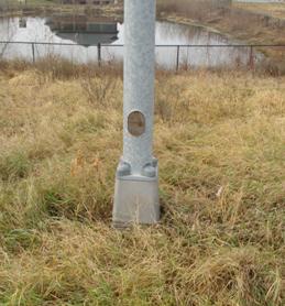 Figure 38.  Breakaway light poles.