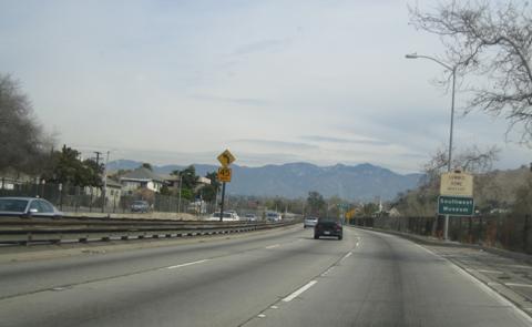 Figure 115.  The San Gabriel Mountains on the horizon illustrate the Parkway’s scenic context.