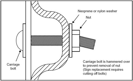 A diagram of a bent over bolt is shown.