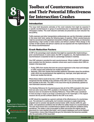 Cover of Federal Highway Administration Toolbox of Countermeasures and their potential effectiveness for Intersection Crashes.