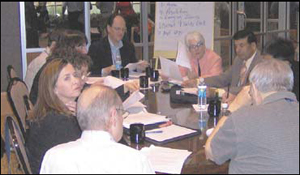 A group discussion that took place at the meeting.