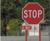 Four Way Stop Sign