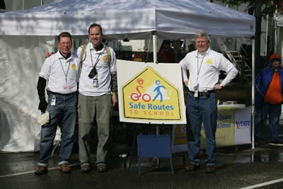 VDOT's Jakob Helmboldt, Mike Sawyer, and Stephen Read manning the SRTS tent at the US Open Championships