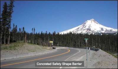 Concreted Safety Shape Barrier example