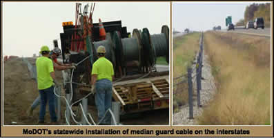 MoDOT’s statewide installation of median guard cable on the interstates