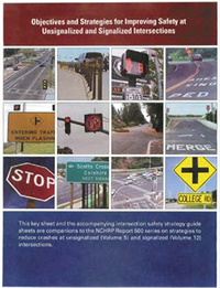 Cover page of Objectives and Strategies for Improving Safety at Unsignalized and Signalized Intersections