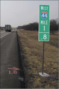 Interstate 44 West - mile marker 1.8