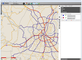 eTRIMS Depicts Interstates and State Routes within a Selected County