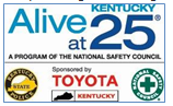 Alive at 25 program logo.