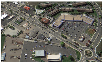 Aerial photo of Corridor Access Management along South Golden Road, Golden, CO