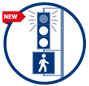 Leading pedestrian intervals icon.