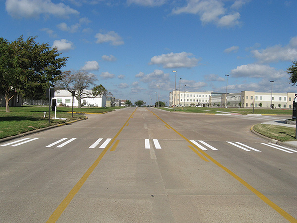 Figure 88. A picture of a crosswalk with bar pairs crosswalk markings.