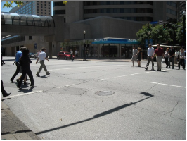 Photo: People in crosswalk