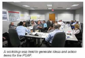 A workshop was held to generate ideas and action items for the PSAP.