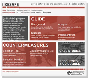 Screenshot: BIKESAFE Bicycle Safety Guide and Countermeasure Selection System