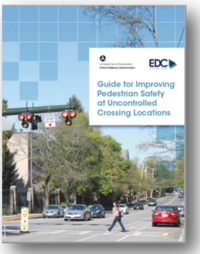 Screenshot: Cover of Guide for Improving Pedestrian Safety of Uncontrolled Crossing Locations