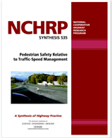 Screenshot: Cover NCHRP Synthesis 535: Pedestrian Safety Relative to Traffic-Speed Management