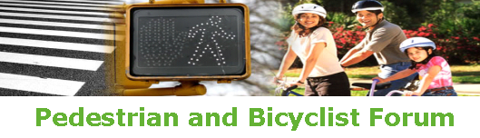 Pedestrian and Bicycle Forum Newsletter Banner